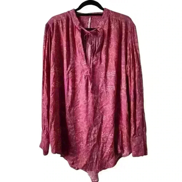MIA TUNIC ROUGE COMBO FREE PEOPLE Long Sleeve‎ NWOT Medium - Picture 1 of 9